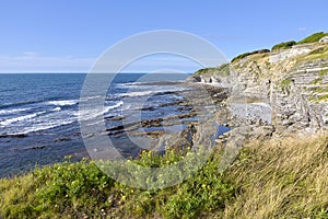 Coastline at Saint Jean de Luz in France