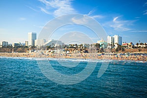 Coastline of Santa Monica, Los Angeles, California photo