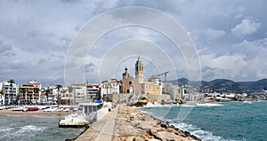 Coastline of Sitges, Spain