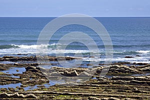 Coastline of Socoa at Cibourre in France