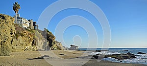 Coastline south of Aliso Beach in Laguna Beach, CA