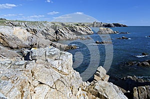 Coastline of South of Yeu Island at old castle