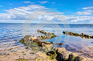 Coastline with stones photo
