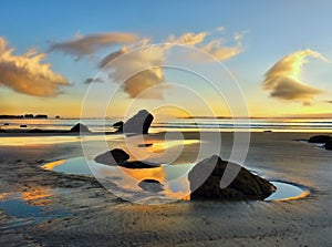 Coastline Sunset, New Zealand