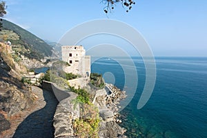 Coastline with tower