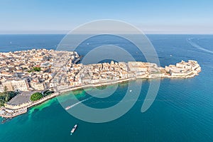 Coastline town Syracuse Sicily