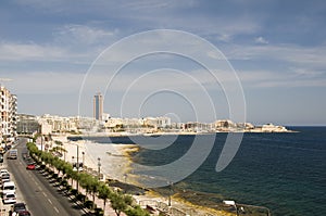 Coastline view sliema malta