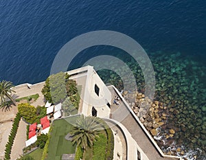 Coastline view from top of Monaco Aquarium