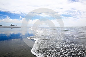 Coastline view in Westport of New Zealand.