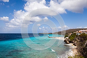 Coastline Views around Curacao Caribbean island