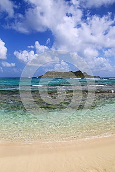 Coastline of White Island with Saline Island in the distance, Grenada