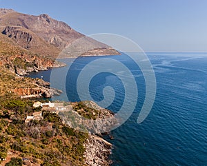 Coastline of the Zingaro Nature Reserve, Scopello, Trapani, Sicily