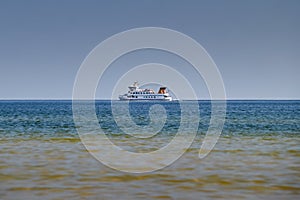 Coasts lines ship at the Baltic Sea