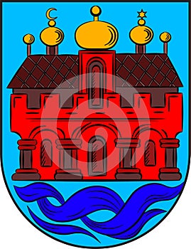 Coat of arms of Aalborg in North Jutland Region of Denmark