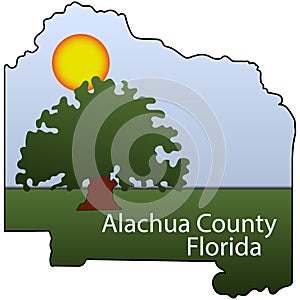 Coat of arms of Alachua County in Florida of USA