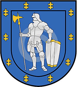 Coat of arms of Alytus county. Lithuania
