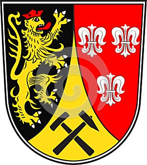 Coat of arms of Amberg-Sulzbach in Bavaria, Germany photo