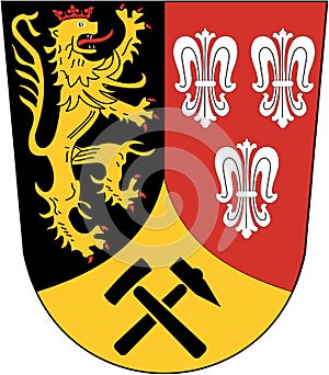 Coat of arms of the Amberg-Sulzbach district. Germany photo