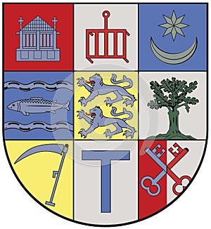 Coat of arms of the Angeln Peninsula. Germany.