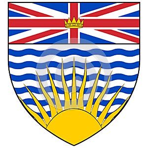 Coat of arms of British Columbia in Canada