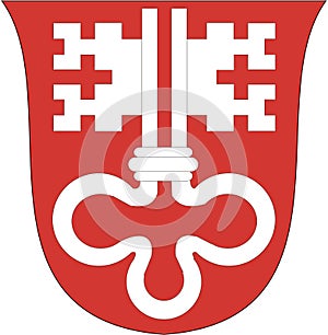 Coat of arms of the canton of Nidwalden. Switzerland