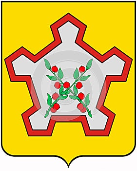 Coat of arms of the Chaplyginsky district. Lipetskaya shod. Russia