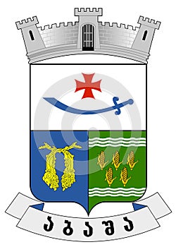 Coat of arms of the city of Abasha. Georgia