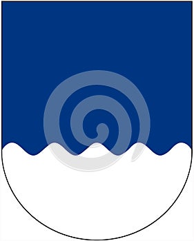 Coat of arms of the city of Akaa. Finland