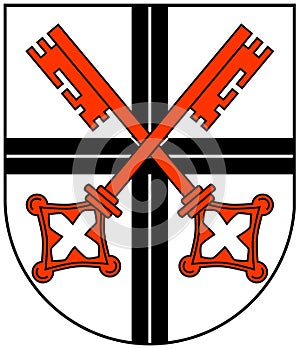 Coat of arms of the city of Andernach. Germany