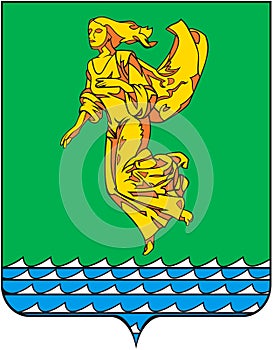 Coat of arms of the city of Angarsk. Irkutsk region . Russia