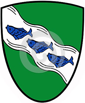 Coat of arms of the city of Ansbach. Germany