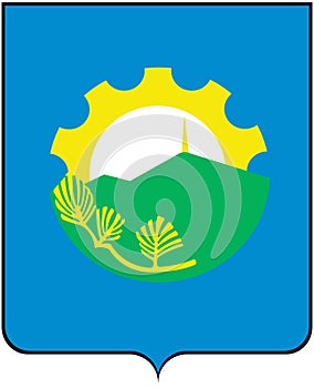 Coat of arms of the city of Arsenyev. Primorsky Krai. Russia