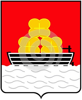 Coat of arms of the city of Babushkin, Buryatia. Russia