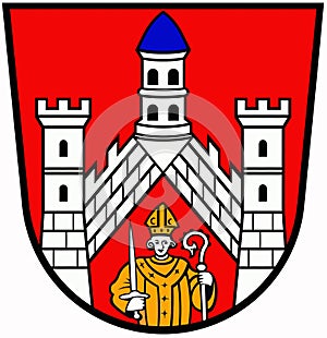 Coat of arms of the city of Bad Neustadt an der Salais. Germany