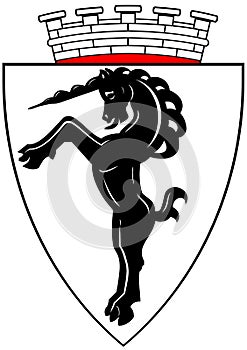 Coat of arms of the city of Bludenz. Austria