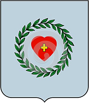 Coat of arms of the city of Borovsk. Kaluga region. Russia