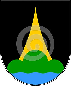 Coat of arms of the city of BreÃÂ¾ice. Slovenia photo