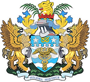 Coat of arms of the city of Brisbane. Australia