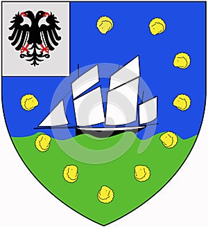 Coat of arms of the city of Cancale. France