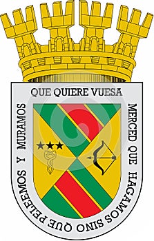 Coat of arms of the city of CaÃ±ete. Chile