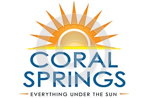 Coat of arms of City of Coral Springs in Broward County of Florida, USA photo
