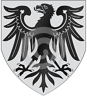 Coat of arms of the city of Echternach. Luxembourg.