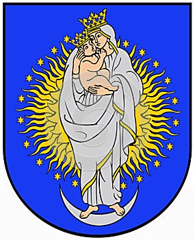 Coat of arms of the city of EiÅ¡iÅ¡kÄ—s. Lithuania