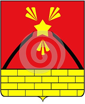 Coat of arms of the city of Elektrougli. Moscow region. Russia