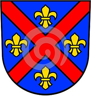 Coat of arms of the city of Ellwangen. Germany
