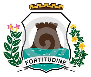 Coat of arms of the city of Fortaleza. Brazil