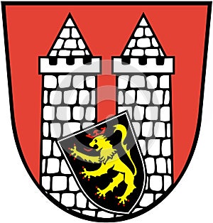Coat of arms of the city of Hof. Germany