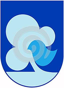 Coat of arms of the city of Hveraherdi. Iceland