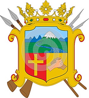 Coat of arms of the city of Ibague. Colombia photo