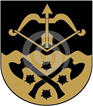 Coat of arms of the city of Iisalm. Finland